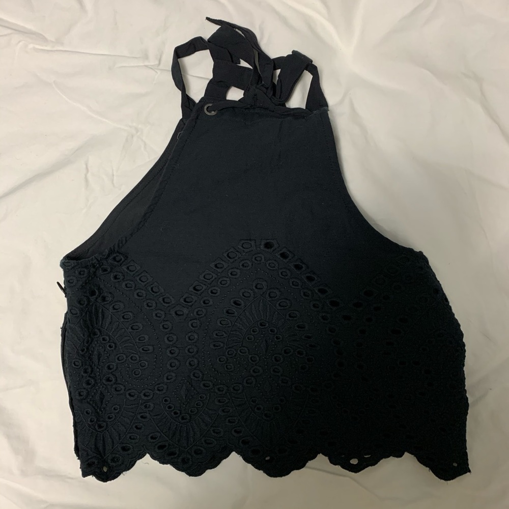 A&F black halter top